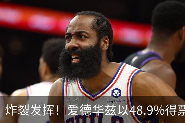 炸裂发挥！爱德华兹以48.9%得票率当选今日JRs评选最佳球员